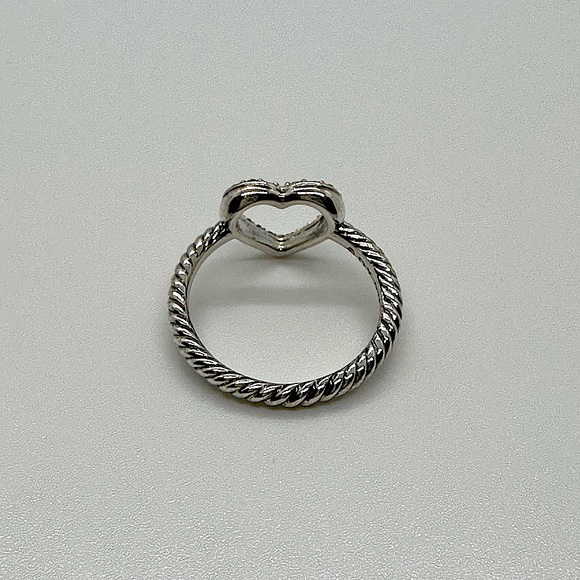 DAVID YURMAN Sterling Silver 925 Classic Cable Heart Ring Size 8 - Picture 8 of 10